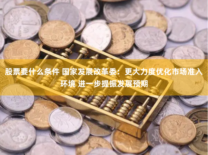 股票要什么条件 国家发展改革委：更大力度优化市场准入环境 进一步提振发展预期