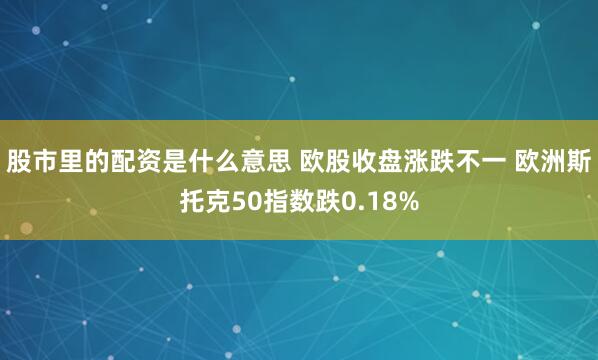 股市里的配资是什么意思 欧股收盘涨跌不一 欧洲斯托克50指数跌0.18%